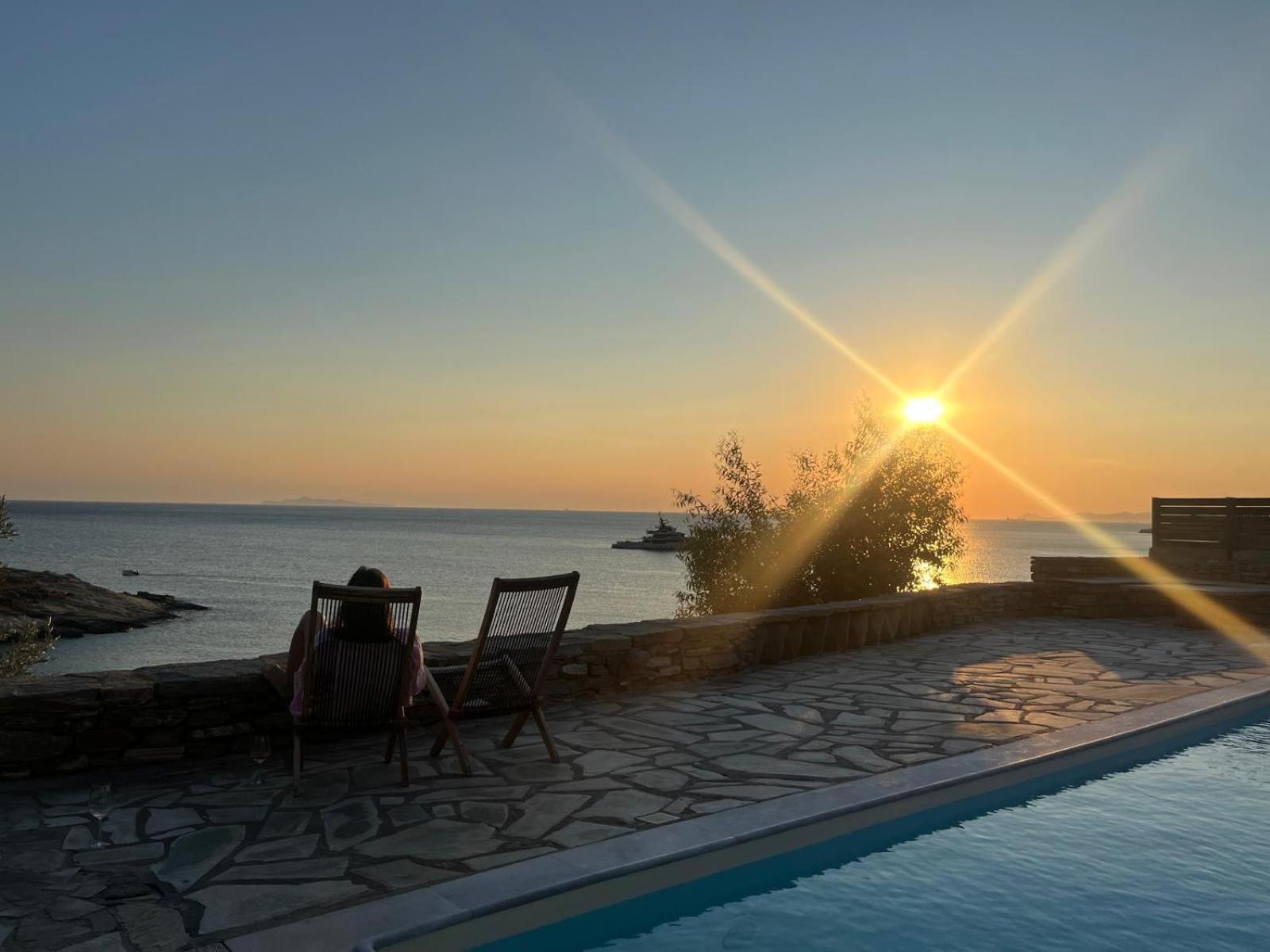Sunset Villa With Swimming Pool At Tzia Ligia  Exteriér fotografie